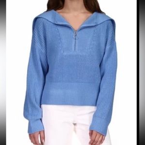 Sanctuary large blue pullover 1/4 zip blue